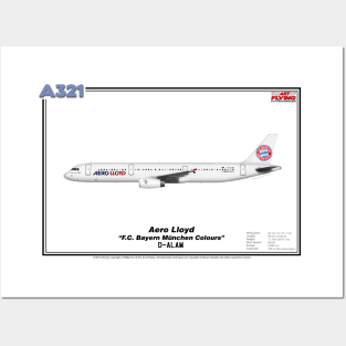 Airbus A321 - Aero Lloyd "FC Bayern München" (Art Print) Posters and Art